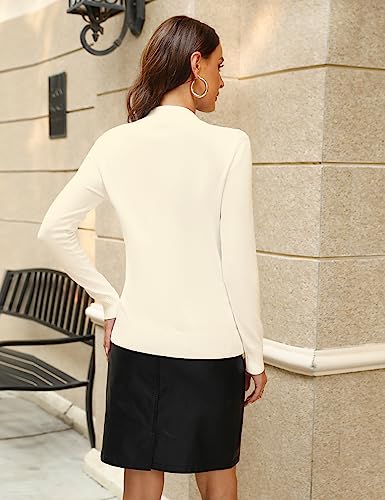 Totatuit Womens Casual Zip Up Cardigan Long Sleeve Zipper Jacket Lightweight Sweatshirts Elegant Fall Outfits Crewneck Clothing Knitted Sweater Tops Apricot Xl #TOP4