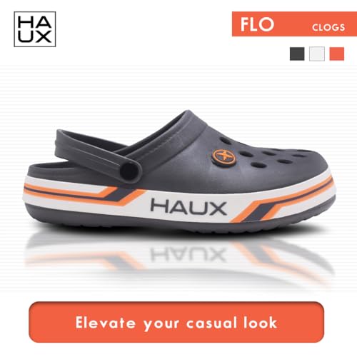 Image of HAUX Casual Clogs for Men | Soft & Comfortable EVA Slip-Ons | Lightweight Slippers & Everyday Wear Comfort Clogs for Men