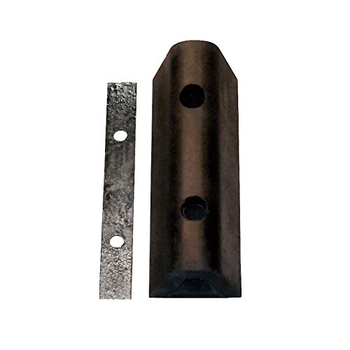 IRONguard Rubber Extruded D-Bumper, 2 Holes, 12” Length, 4” Depth / with Washer