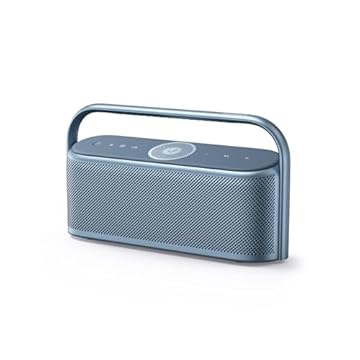 Soundcore Motion X600 da Anker Caixa de Som Portáteis Bluetooth, Áudio Espacial Hi-Res, 50W Sem Fio, IPX7 à Prova D'Água, Pro EQ, Entrada AUX, Ideal para Casa, Escritório, Quintal e Banheiro, Azul