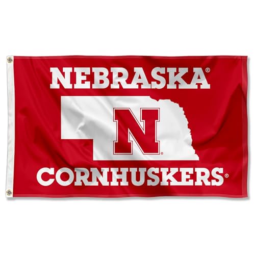 Nebraska Cornhuskers State Logo 3x5 Grommet Flag