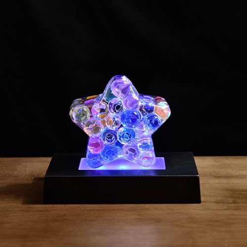 Image of IFOLAINA LED Light Base Multicolor Rectangle Display Stand for Crystal Art Lighted Up Pedestal Color Changing Black LED Base for 3D Glass Home Holiday Party Decor