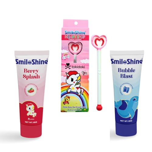 Image of Kids Toothpaste (3, Strawberry + Bubblegum + Tongue Cleaner)