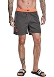 Urban Classics UC Logo Swim Shorts Bañador para Hombre, Gris Oscuro, M