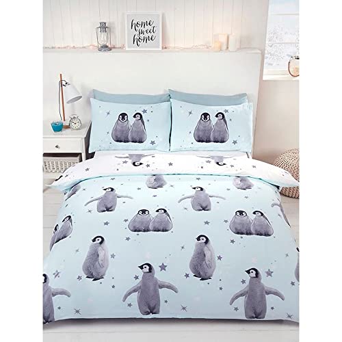 Rapport Starry Penguin Fleece Duvet Cover Set, Single