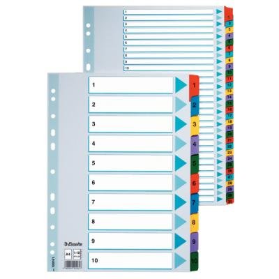 Esselte - 100166 - CF10 RUBRICA MYLAR A-Z F.TO A4 COLO