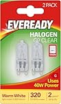 Eveready 40W 240V Halogen G9 Capsule Clear, white 2pk - S819