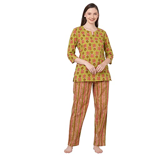 Image of Sweet Dreams Women's Cotton Printed Night Suit Set