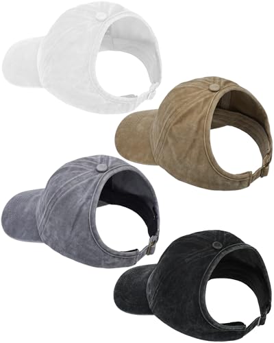 Gorra de béisbol ajustable para mujer con cola de caballo miniatura 1