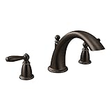Moen T933ORB Brantford 2-Handle Deck Mount Roman Tub Faucet Trim Kit, Valve Required, Oil Rubbed Bronze