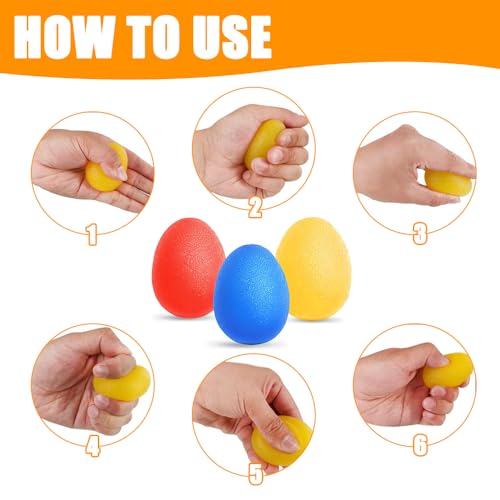 Kinfezlon 11 Stücke Handtrainer Fingertrainer, Handtrainer, Finger Training, Igelball für Hände Therapie, Arthrose Training, Griffstärkung, Lindert Stress, Angstlinderung und Stärkung der Finger