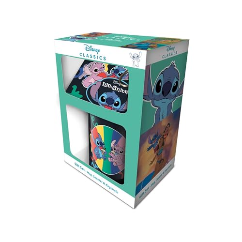 Disney Lilo and Stitch You're My Fave 11oz Ceramic Coffee Mug, Coaster and Keyring Gift Box in Presentation Box