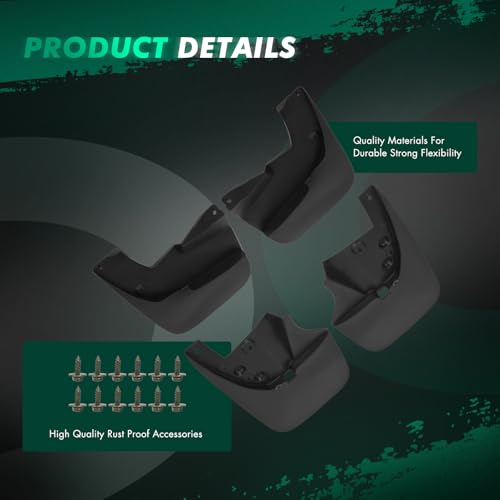 Image of SCITOO Mud Flaps 4PCS suitable for Toyota Tundra 2022-2023 front & rear mud flaps splash guard set