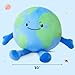 Athionsu Earth Plush Pillow 10 Inch Soft Round Planet Stuffed Toy Cute Earth Pillow for Astronomy Education, Kids Room Decor, Birthday Gift for Toddler Kids Boys and Girls
