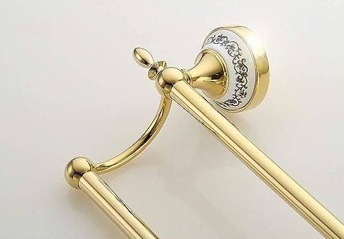 Solution peu encombrante avec ce porte-serviettes double tringle 50 cm