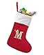 VReder Mittelgroße Weihnachtsstrümpfe, personalisierte Strickwarenstrümpfe mit Buchstaben, hängende Weihnachtsmann-Socken für Weihnachtsdekoration, (M)