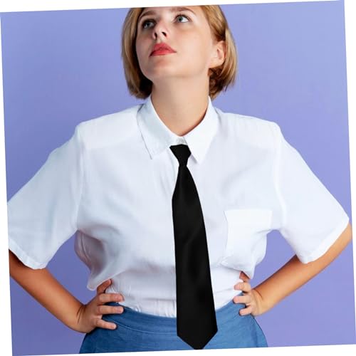SAFIGLE Unisex Solid Color Necktie for Cosplay Lightweight Costume Accessory for Parties Uniforms and Themed Events Comfortable Reusable Design4