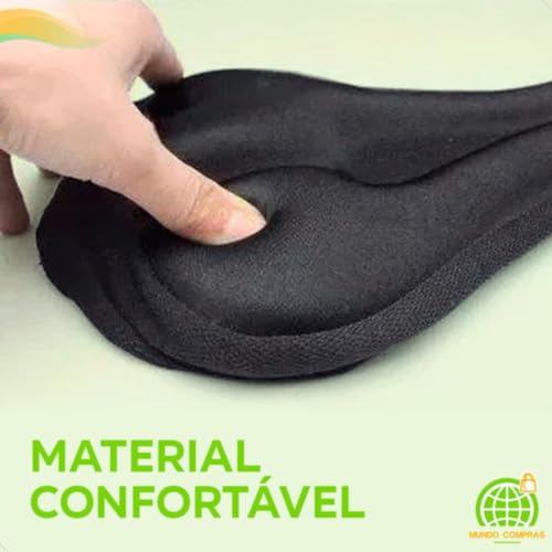 Capa Banco Bike Selim Gel Bicicleta Anatômica Spinning Confortavel Mundo Compras