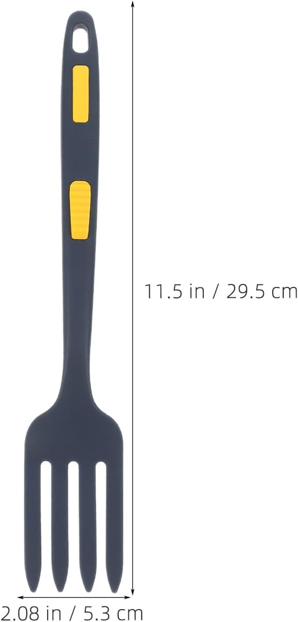 2pcs Silicone Pasta Fork with Long Handle for Kitchen Use