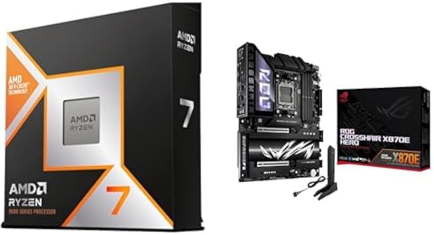Amazon.com: AMD Ryzen 7 9800X3D + ROG Crosshair X870E Hero Amazon.com: AMD Ryzen 7 9800X3D + ROG Crosshair X870E Hero