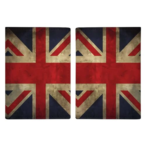 British Flag Passport Holder Fashion Passport Cover Passport Protector Travel Document Organizer ID Card Protector Exquisite Passport Wallet Cover Credit Card Holder