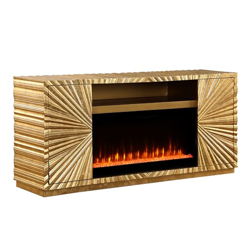 Tiffany 65.5" TV Stand Console with 2 Side Cabinets, Center