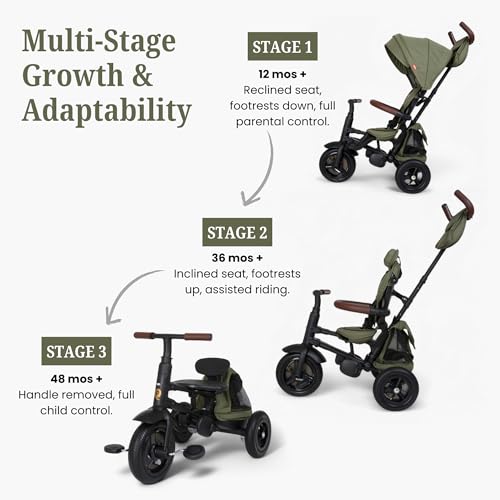 Image of Rito Premium Folding Stroller & Toddler Bike with Air Tires, Sequoia Green