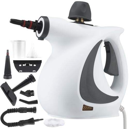 PP-Vic Limpiador A Vapor Presurizado De Mano, Máquina De Vapor Para Limpieza De Múltiples Superficies, Limpiador A Vapor Para Automóviles, Limpiador A Vapor Para Sofás En El Hogar,Negro