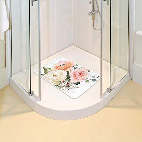 Alfombrilla para bañera Bennigiry de 37,5x68,5 cm con ventosas diseño hojas 7
