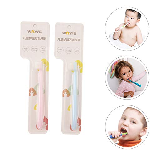 Toyvian 2Pcs Bebê Criança Escova de Dentes Infantil Formação Escova de Dentes Escova de Dentes de Ce