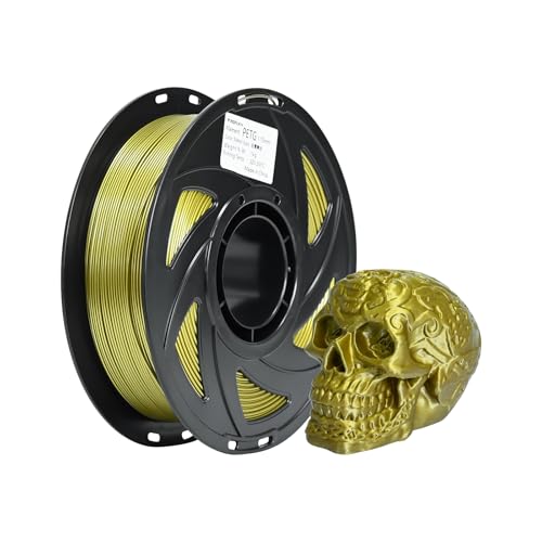 TRONXY Khaki PETG Filament 1,75 mm für 3D-Drucker, Metallisch Glanz 3D Drucker Filament 1KG Spule (2,2 lbs), Maßgenauigkeit /- 0,03 mm (Bronze Gold) TRONXY Khaki PETG Filament 1,75 mm für 3D-Drucker, Metallisch Glanz 3D Drucker Filament 1KG Spule (2,2 lbs), Maßgenauigkeit /- 0,03 mm (Bronze Gold)