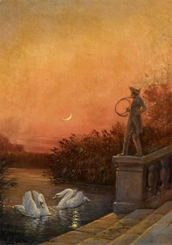 Cuadro de lienzo del castillo de Moritzburg por Carl Gustav Carus 60x90cm para salón