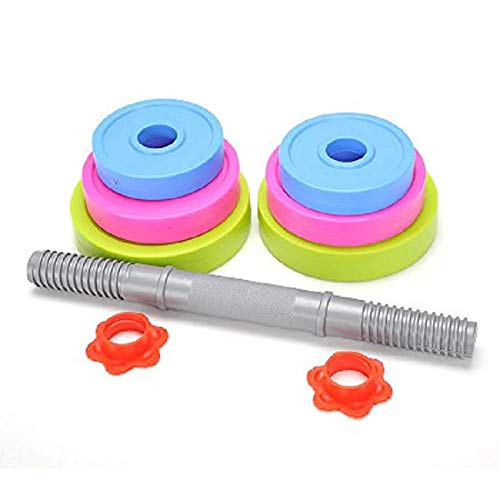 Haltères Enfants Réglables Pmkvgdy - Plastique, Remplissage Sable/eau, Bâton 36 Cm, Disques Colorés, Pour Exercice Sensoriel Et Motricité