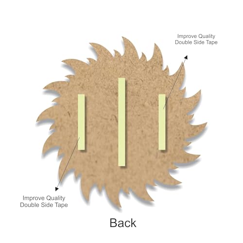 Image of Creative Arts n Frames 11 inch Set of 3 Round Wall Decor Hand Crafted Wooden HD Wall Mirror Panel for Living Room Bedroom Lobby Modern Wall Decor Home Decor Items (Chakra 2 Pine)