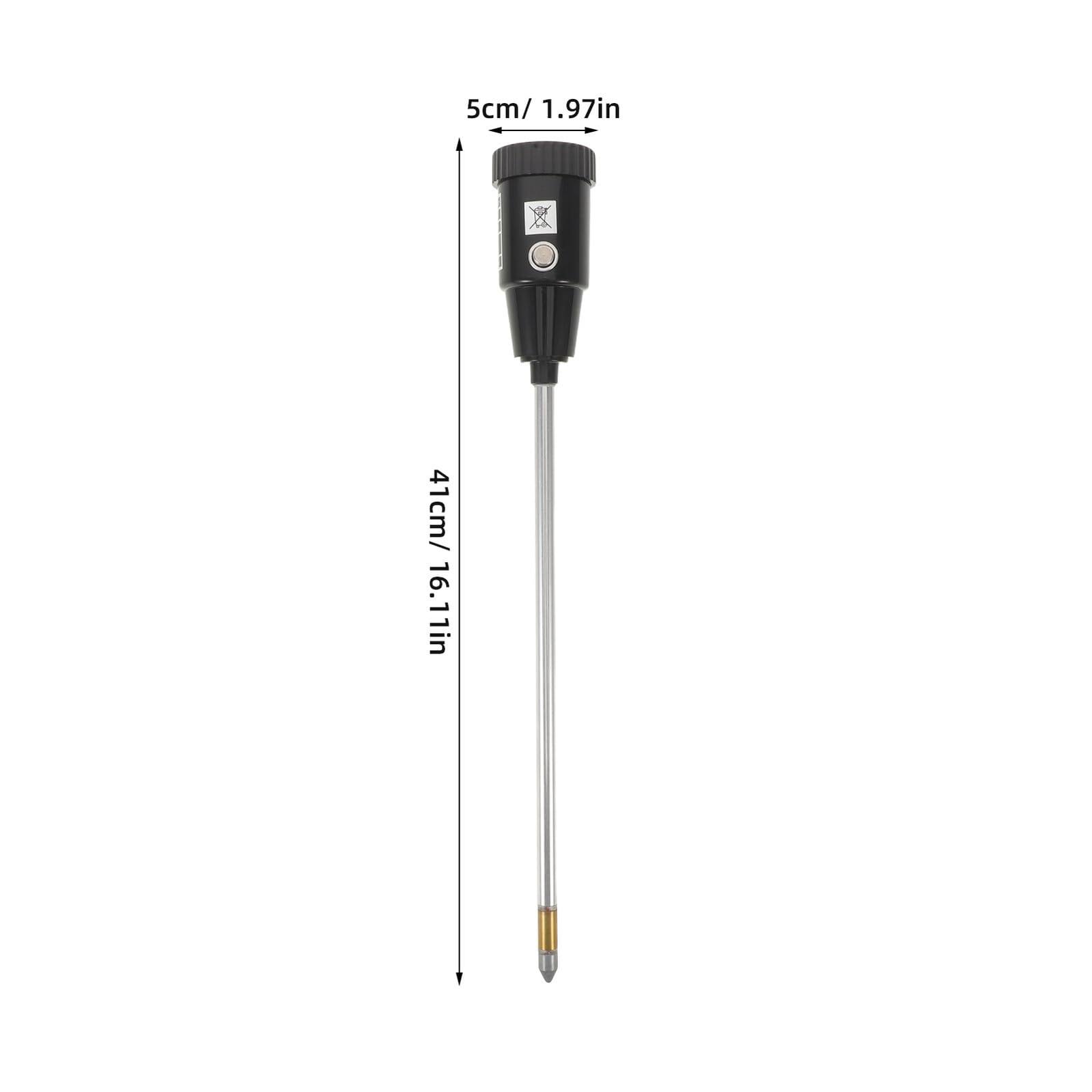 Sosoport Misuratore di Terreno Ph e Umidità con Sonda da 30 Cm, Strumento Portatile per Analisi del Suolo in Giardino, Prato e Piante da Interno ed Esterno, Intervallo Ph 3-8, Resistente