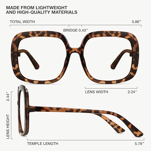 Image of miyya Blue Light Blocking Glasses for Women, Blue Light Glasses for Women Oversized Fashion Glasses
