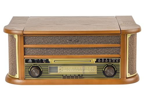 Reflexion Hif2002, Impianto Hifi Retrò Con Codifica (2 X 40 Watt), Giradischi Semiautomatico, Effetto Legno, Funzione Codifica, Riproduzione MP3 Tramite Cd E Usb - 3