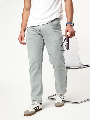 Image of Urbano Fashion Men's Regular Fit Heavy Washed Denim Jeans Stretchable