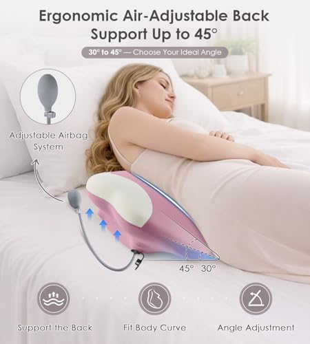 Image of Pregnancy Pillows for Sleeping, Memory Foam Maternity Pillow Support for Back Belly HIPS, Adjustable Travel Wedge Pillow for Pregnant Women, Side Sleeping Pregnant Pillows with Cooling Pillowcase