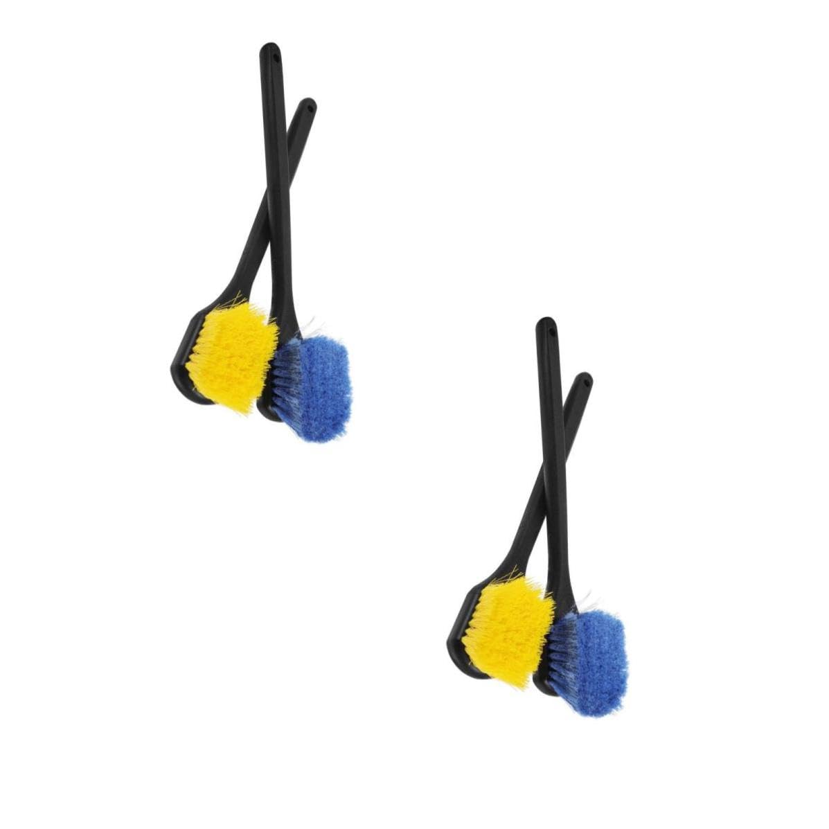 Cabilock 4 Pezzi Spazzola per Pulizia Pneumatici Auto Manico, Plastica