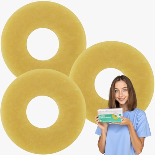XIIFIIFII 30Pcs Ostomy Barrier Rings 2mm Thickness Hydrocolloid Tape Cohesive Seals Elastic Moldable Skin Extender Ostomy Supplies for Colostomy Ileostomy & Urostomy Bags