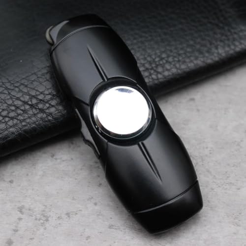Image of Smoke King Spinner Butane Gas Lighter | Windproof Refillable Spinning Gyro Metal Pocket Lighter