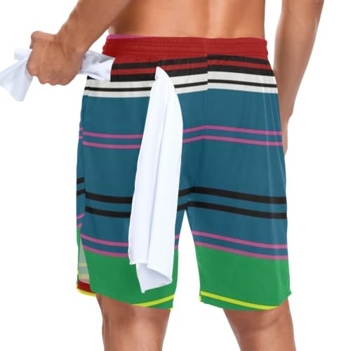 Short de sport pour homme 2 en 1 coupe ample avec poche téléphone portable