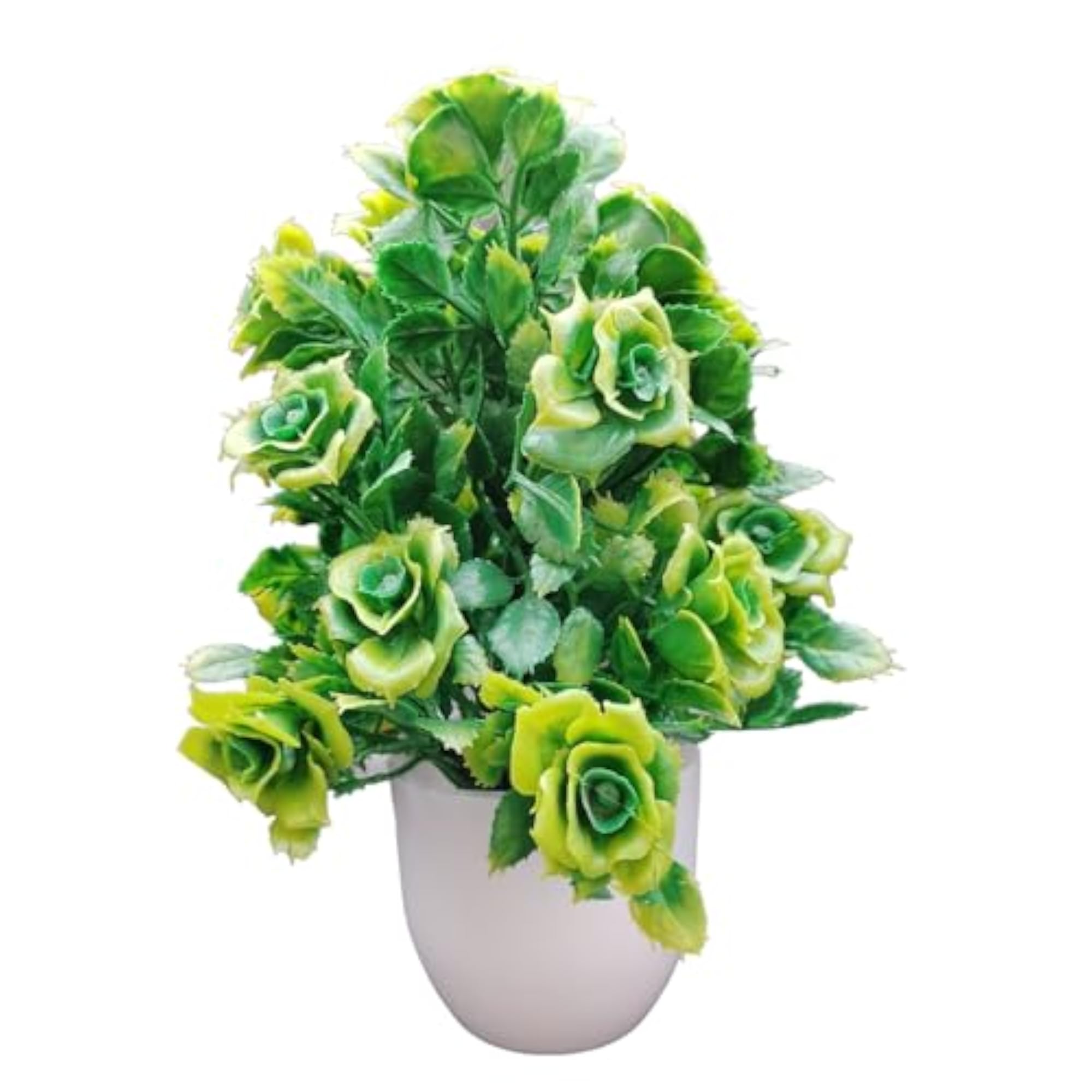 Artificial Cherry Plant in White Pot for Home and Office Decor