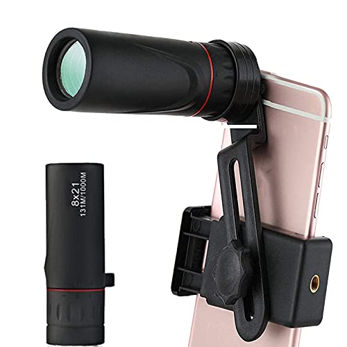 Mini télescope monoculaire 40x60 Jumelles Portables compactes Ultra légères avec Vision Nocturne Longues-Vues FMC Haute Puissance Support pour Smartphone...