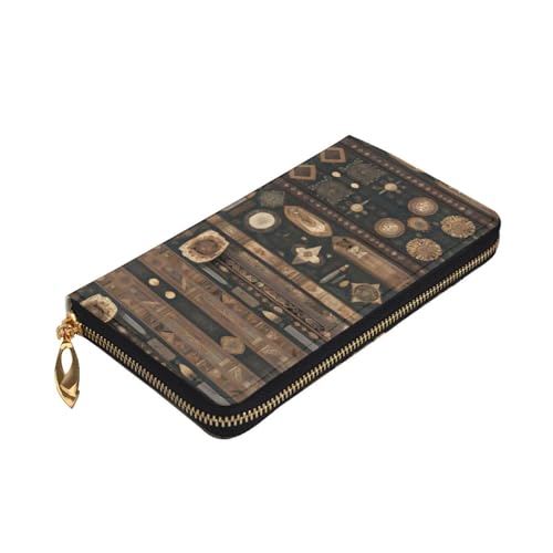 Bolso de mano estampado bohemio y cartera de cuero de 7.5x4.1 pulgadas 3