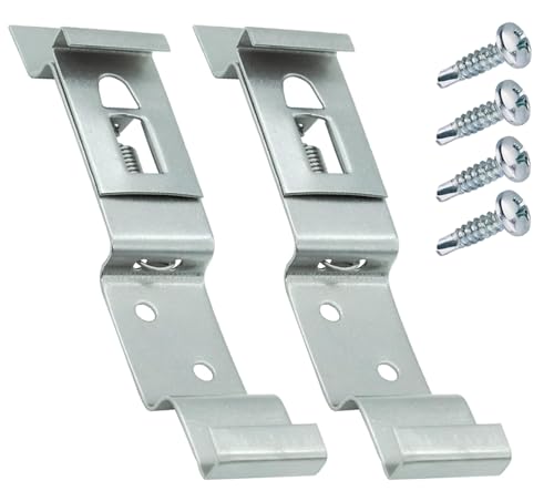 Autodomy Pack 2 Unidades Soporte Matricula Remolque 125x25 mm | Portamatriculas Remolque Universal de Acero Inoxidable + 4 Tornillos | Portamatriculas Coche, Remolque, Camión