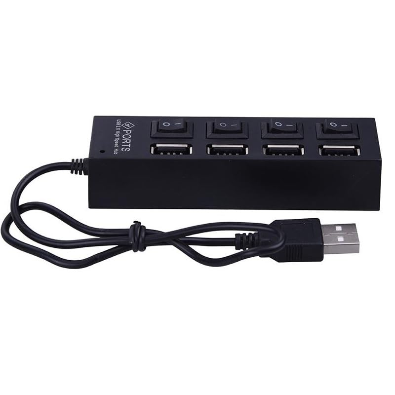 4 Port Usb 2.0 Hub Çoğaltıcı Çoklayıcı Switch Işıklı Anahtarlı
