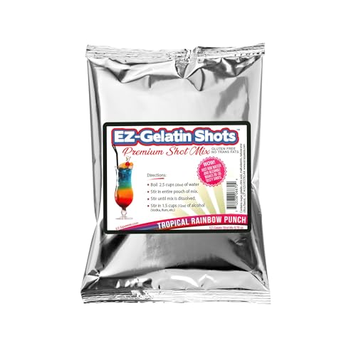 Tropical Rainbow Punch Jello Shot Mix 6.78 oz - Premium Gluten-Free Jello Mix for Tasty Jello Shots - Easy to Make EZ Gelatin Powder Mix for Jello Shots - Adult New Year and Holiday Party Supplies - Thumbnail 7