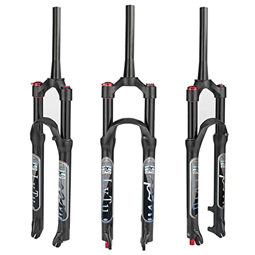 AttLvTu マウンテンバイクサスペンションフォーク 26/27.5/29、トラベル120mm リバウンド調整 1-1/8 QR 9mm ディスクブレーキ対応 1.5-2.45インチタイヤ(Tapered-Manual lock,29)